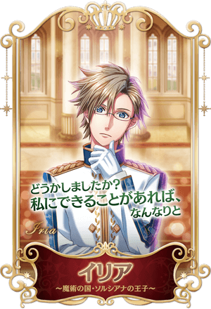 魔術の国・ソルシアナの王子 イリア
